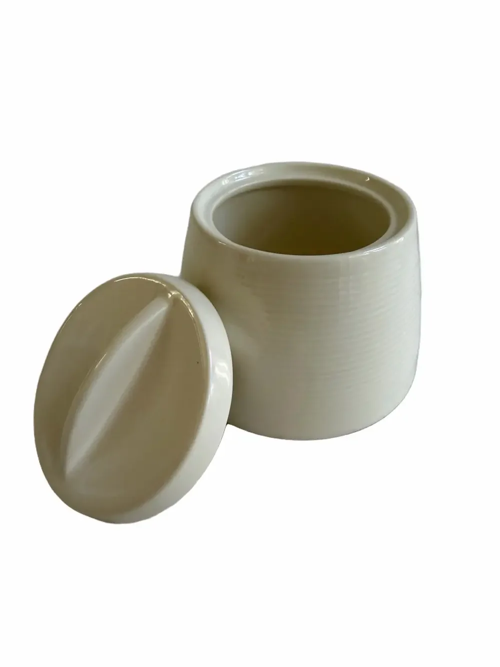Gluckstein Home White Ivory Porcelain Sugar and Creamer Set Ribbed Texture